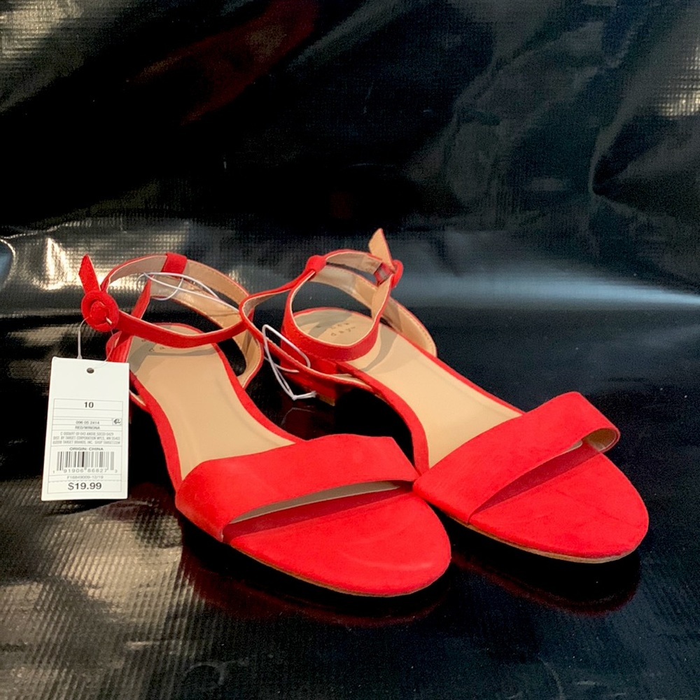 A new day, women size 10 red/Winona sandals. New with tags.